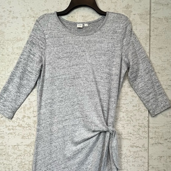 GAP Soft and Cozy Gray Dress with Side Tie Medium - Picture 2 of 13